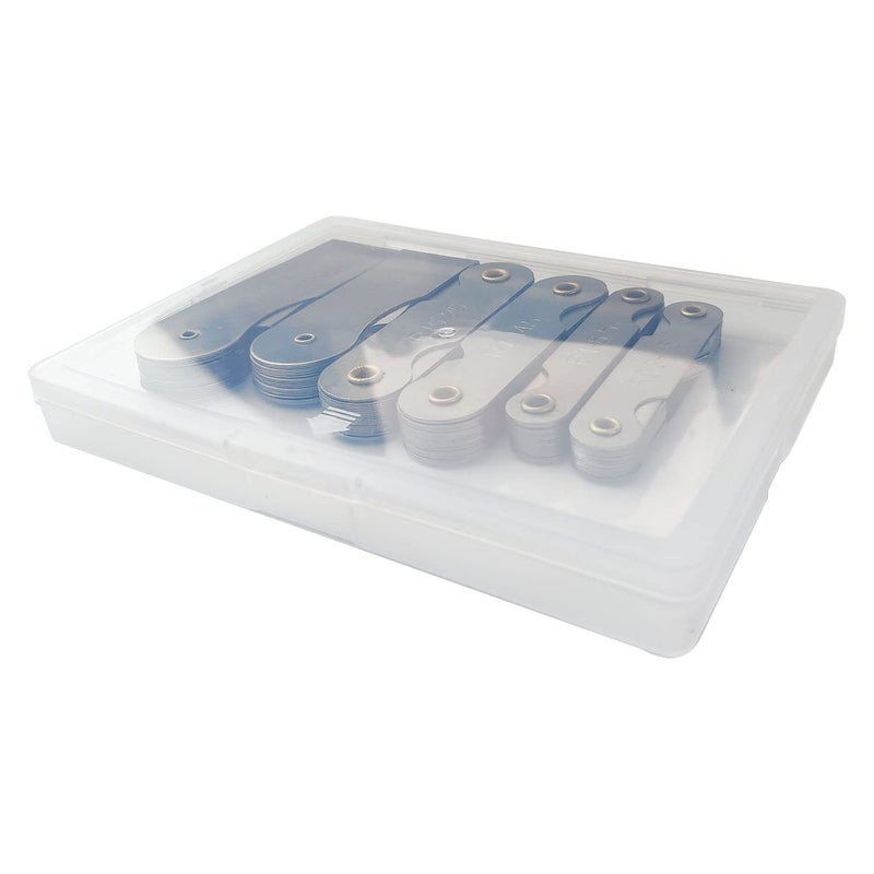 JENSWILL 6 Pack R0.3-1.5/ R1-6.5/ R7-14.5/ R15-25/ R25-50/ R52-100 Radius Gauge Set, Stainless Steel Radius Fillet Gage Portable Concave Convex Measuring Tool for Tool and Die Makers Check - Image 4